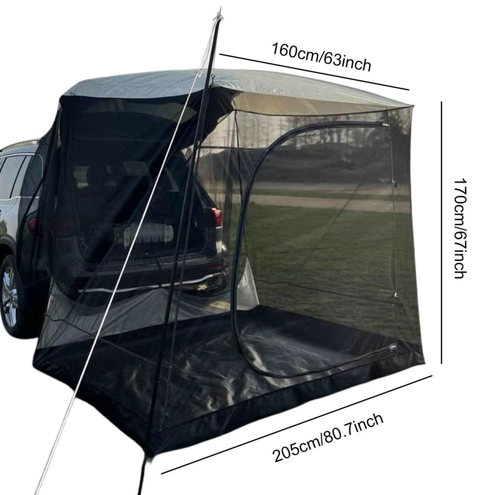 Cheap Goat Tents Car Rear Tent Awning With Mesh Durable Tailgate Tents With Net Rear Tent With Net Roof Top Tent Camping For Car Camping   